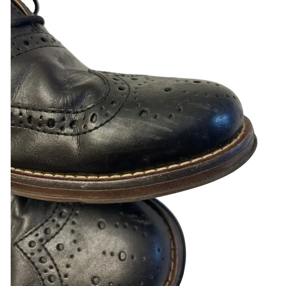 Dockers Thatcher Dress Shoes Men's Oxford Black Wing Tip Memory Foam Size 8M